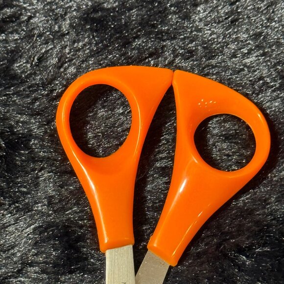 Vintage Komfort Kut Stainless Steel Scissors #20 Japan Orange Handles - Picture 3 of 7